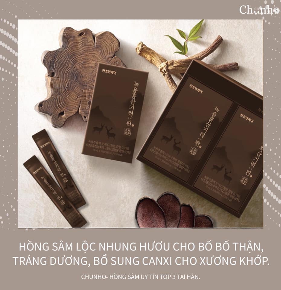 HỒNG SÂM LỘC NHUNG HUƠU CHO BỐ