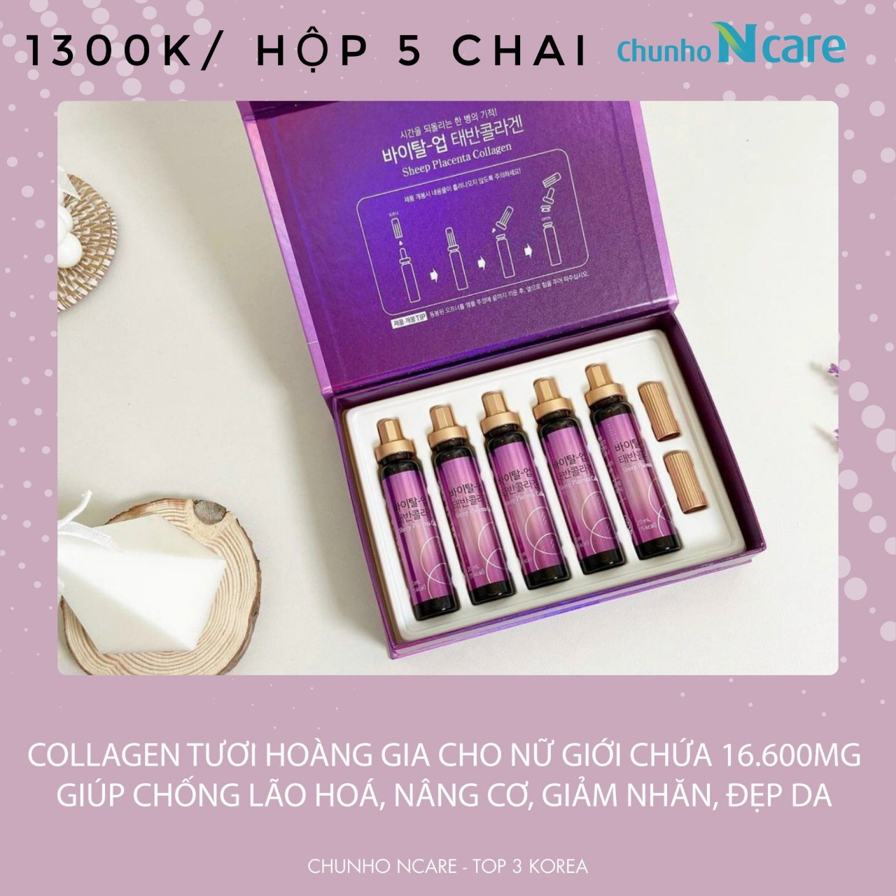 COLLAGEN TƯƠI HÀM LƯỢNG CAO - 5 CHAI